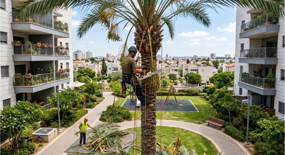 גיזום עצים בראשון לציון ניקוי דקלים